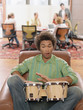 Young man playing drums