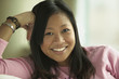 Portrait of young woman smiling