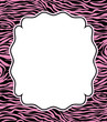 vector frame with abstract zebra skin texture