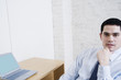 Businessman looking at camera