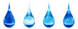High resolution set of liquid drops
