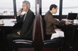 Two businesspeople in restaurant