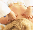 Woman receiving vacuum cupping massage treatment