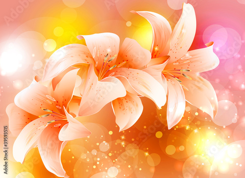 Vector: Lilies flower vector Lilies flower vector