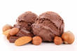 isolated scoop of ice cream