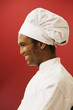 Side view of male chef wearing hat