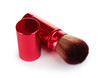 red brush for blusher isolated on white
