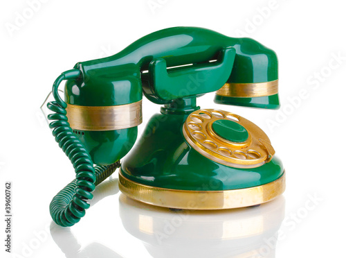 Photo: Retro phone isolated on white Retro phone isolated on white