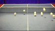 A lot of balls jump in table tennis table. A lot of balls jump in table tennis table.