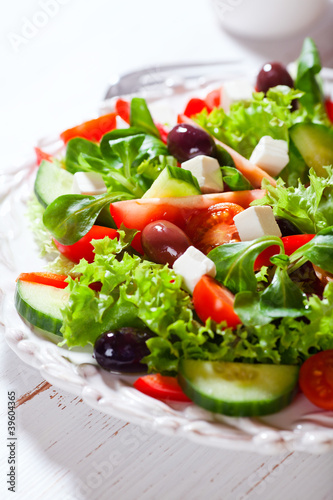 Photo: Mediterranean-Style salad with Feta and Olives Mediterranean-Style salad with Feta and Olives