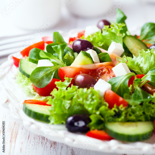 Photo: Mediterranean-Style Salad with Feta and Olives Mediterranean-Style Salad with Feta and Olives