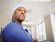 Male surgeon posing