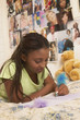 Teenage girl writing in journal