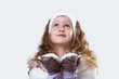 Cuty little girl in winter wear