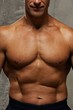 Man's muscular body.