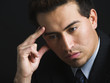 Close up of businessman thinking