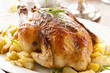 Brathähnchen mit Kartoffeln