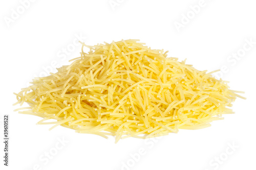 Photo: Pile Vermicelli isolated on white background. Pile Vermicelli isolated on white background.