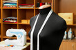 Fashion designer studio with dressmakers professional equipment