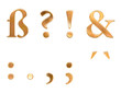 Goldene Buchstaben / Sonderzeichen