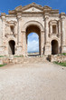 Arch of Hadrian in antique city of Gerasa Jerash in Jordan