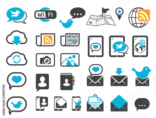 Vector: Modern communication icons Modern communication icons