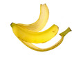 Yellow Banana Skin Against White Background