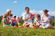 Foto: family picnic in park family picnic in park