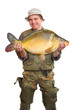 The fisherman with his big Carp.