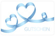 Gutschein 2 Herzen Geburtstag blau