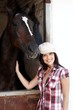 Lovely Brunette Girl and Horse Lovely Brunette Girl and Horse