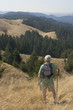 Senior man hiking