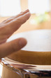 Woman tapping a drum