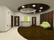 Reception interior design hall with furniture