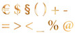 Goldene Buchstaben / Sonderzeichen