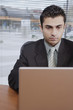 Businessman working at his desk