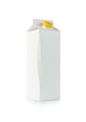 Blank milk box isolated on white background