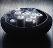 Bowl with blown out candles