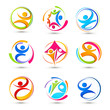 Sports icons of people