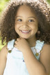 Close up of African girl smiling