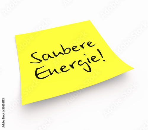 Illustration: Notizzettel - Saubere Energie! Notizzettel - Saubere Energie!