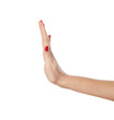 No! Hand sign isolated on white background