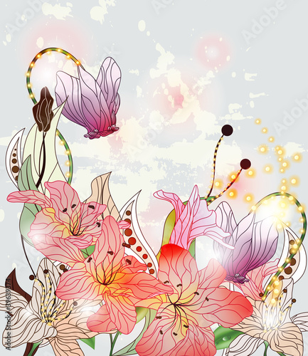 Vector: enchanted composition with space for text enchanted composition with space for text