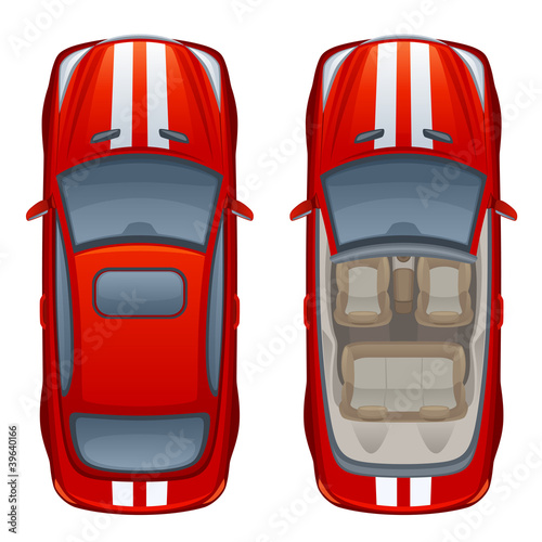 Vector: Red cabriolet Red cabriolet