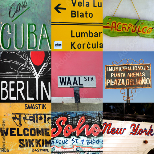 Photo: World travel signs World travel signs