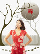 Portrait of Asian woman with hands on hips