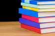 pile of books isolated on black pile of books isolated on black