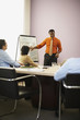 African businessman giving presentation
