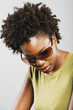 African American woman wearing sunglasses