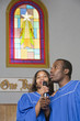 African American choir singing in church